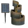 Fontaine de jardin solaire Blumfeldt cascade 4 niveaux marron