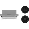 KLARSTEIN Vinea afzuigkap recirculatieset 60cm 610m³/h actief koolfilter zilver