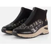 Basket Montante Compensé Cuir Rieker Korsika - Noir Comb