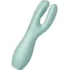 Stimulateur de clitoris Threesome Satisfyer 14cm Vert