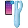 Satisfyer Stimulateur de clitoris connecté Threesome 4 14cm Tiurquoise