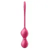 Satisfyer Boules de Geisha Vibrantes Connectées Love Birds 2 9 x 3.3cm Framboise