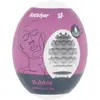 Satisfyer Masturbator Egg, verschillende structuren, hydro-actief TPE, geen glijmiddel nodig, voor eenmalig gebruik