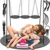 TECTAKE Balançoire nid d'oiseau SWAYER réglable en hauteur charge maximale 300 kg pour intérieur extérieur - Ø 120cm