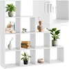 TECTAKE Bibliothèque TALISA avec 10 compartiments ouverts design cubes et protection anti basculement