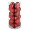 tectake® Set van 24 Kerstballen | Mat, Glanzend en Glinsterend Oppervl...