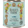 6x800g Adult poisson, poulet Rosie's Farm - Pâtée pour chien