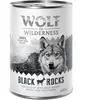 6x400g Black Rocks, chèvre Wolf of Wilderness - Pâtée pour chien