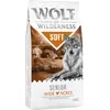 12kg SENIOR Soft Wide Acres, poulet Wolf of Wilderness - Croquettes pour chien + 2kg offerts !