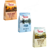 Purizon Probierpaket 3 x 1 kg - Black-Angus-Rind mit Truthahn, Wild mit Kaninchen, Fisch