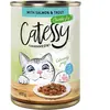 12x400g Catessy Bouchées en sauce saumon, truite - Pâtée pour chat