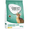 400g Sterilised Cats poulet Concept for Life Croquettes pour chat