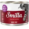 6x200g boeuf boeuf, foie de poulet Smilla - Pâtée pour chat