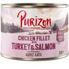 6x200g Adult : filet de poulet, dinde, saumon Purizon Boîtes pour chat : -15 % !