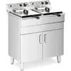 ROYAL CATERING Friteuse Électrique Professionnelle Zone Froide Robinet Armoire 400V 26L 10kW