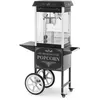 Royal Catering Machine à pop corn avec chariot Design rétro 150/180°C Noir Appareil à pop corn
