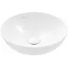 Villeroy & Boch Opzetwastafel, diameter 380 mm, zonder overloop, CeramicPlus, alpine wit