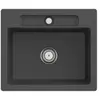 Evier 1 bac VILLEROY ET BOCH Siluet 60 S Graphite CeramicPlus avec vid...