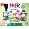 Hipp Bio 100% Fruits Gourde Multipack 4 variétés +6m 8 x 90g