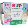 Hipp Bio Délices de Lait Semoule au Lait Entier +6m 4 x 100g