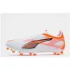PUMA ULTRA 5 MATCH FG/AG Unisex Sportschoenen - PUMA White-PUMA Black-Glowing Red