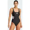 adidas Sportswear 3-Stripes U-Back Badpak - Dames - Zwart- 42