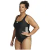 adidas Performance 3-Stripes C-Back Badpak (Grote Maat) - Dames - Zwart- 1X