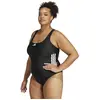 adidas Performance 3-Stripes C-Back Badpak (Grote Maat) - Dames - Zwart- 3X