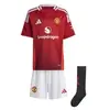adidas Kit Domicile Manchester United FC 2024/25 Enfant - Rouge, Rouge 5-6Y