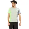 adidas Homme Own The Run Colorblock Tee, linen green/green spark/halo silver, L