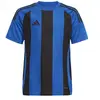 adidas T-shirt Kinderen Striped 24 Jersey Blauw/Zwart - Maat 152