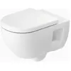 Duravit, Cuvette toilettes + bidet, WC suspendu D-Code, chasse d'eau b...