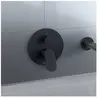 Mitigeur bain douche encastré - DURAVIT - WAVE - Noir mat - Laiton - Design épuré