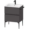 Duravit, Meuble sous-lavabo, Sivida Meuble sous-lavabo, 2 tiroirs, poi...