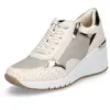 Baskets basses talon compensé haut Marco Tozzi beige