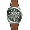 Montre Hommes Fossil ME3261 - Cuir Marron - 42mm - 5 bar