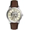 Fossil ME3264 Montre analogique automatique pour homme avec bracelet en cuir, marron