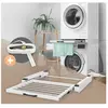Tussenframe met waslijn 60,5x54,5 cm Wit staal ML-Design