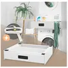 Wasmachine Aansluitframe met Lade 60x55 cm Wit Staal ML-Design