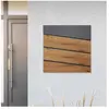 Brievenbus met krantenvak 37x36,5x11 cm antraciet/houtlook staal ML design