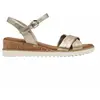 Tamaris dames sandalen met sleehak goud - Maat 40