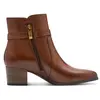 Bottine A Talon Cuir Tamaris - Cognac