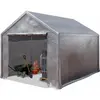 TOOLPORT Opslagtent 3x4 m garagetent tijdelijke opslagruimte - grijs PE 350N zeil waterdicht