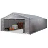 INTENT24 Opslagtent 5x10 m beschutting met PE zeil 350 N waterdicht grijs