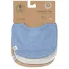 Lässig Laessig Slabbetjes Blue / Light Grey / Nature Melange 3 Stuks