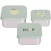 Lässig Set de boîtes à goûter - Happy Fruits, Lunch box, Jaune