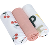 Lässig Lot de 3 langes Happy Fruits Cerise (80 x 80 cm)