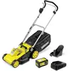 Tondeuse à gazon sur batterie Karcher LMO 3-18, coupe 34 cm, mulshing kit, bac 35l, 3500 tr/min, 350m²