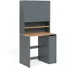 Armoire machine à laver Viktor 93.6x88.2cm 2 pièces avec étagère Anthr...