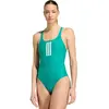 Adidas Performance 3-Stripes V-Back Badpak - Dames - Groen